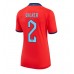 Cheap England Kyle Walker #2 Away Football Shirt Women World Cup 2022 Short Sleeve